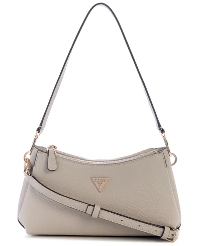 Guess Noelle Ii Small Three Compartment Crossbody In Brown