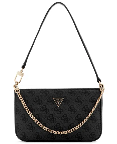Guess Noelle Ii Small Top Zip Shoulder Bag In Black