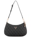 Guess Noelle Ii Small Top Zip Shoulder Bag In Black