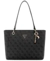 Guess Noelle 4-g Logo Basique Double Compartment Tote In Black
