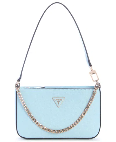 Guess Noelle Ii Top Zip Small Shoulder Bag In Blue