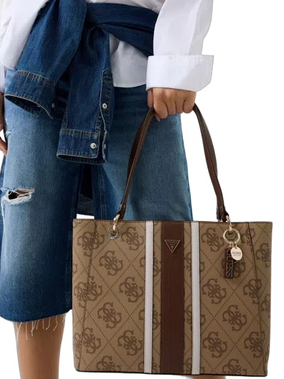 Guess Noelle Ii Tote Bag In Beige