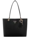 Guess Noelle Medium Double Compartment Top Zip Tote In Black