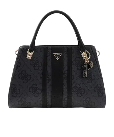 Guess Noelle Patterned Charm Shoulder Bag In Orange
