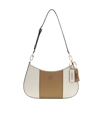 Guess Noelle Saffiano Shoulder Bag In Multi