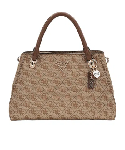 Guess Noelle Shoulder Bag In Multi Beige