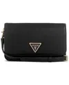 Guess Noelle Small Flap Organizer Crossbody In Black