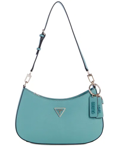 Guess Noelle Small Top-zip Shoulder Bag In Teal