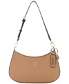 Guess Noelle Ii Small Three Compartment Crossbody In Brown