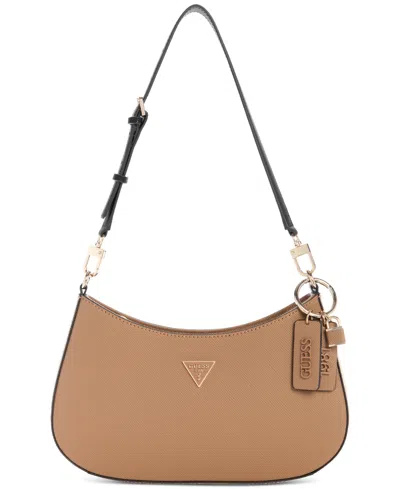 Guess Noelle Top Zip Shoulder Bag In Brown