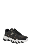 Guess Women's Nowah Triangle Lace-up Chunky Fashion Sneakers In Black