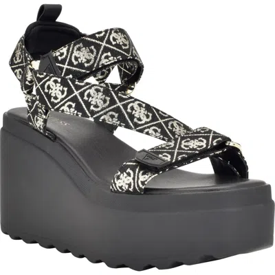 Guess Ocilia Platform Sandal In Black