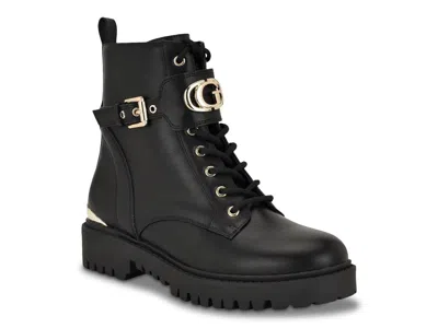 Guess Olanna Combat Boot In Black
