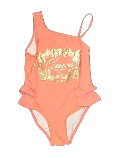 Pre-owned Guess Kids' One Piece Swimsuit In Orange