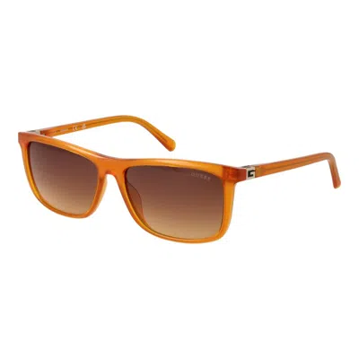 Guess Orange Plastic Sunglasses In Brown
