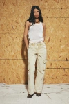 GUESS ORIGINALS AGED CARGO JEAN IN WHITE, WOMEN'S AT URBAN OUTFITTERS