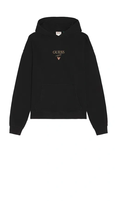Guess Originals Baker Logo Hoodie In 混墨黑