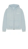 Guess Originals Baker Logo Zip Up Hoodie In Blue