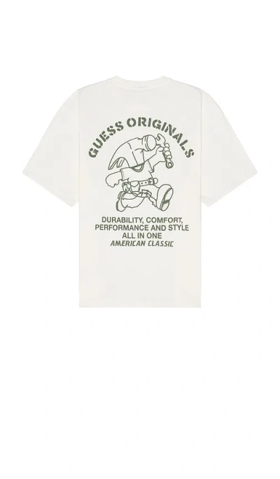 Guess Originals Carpenter Shop Tee In White