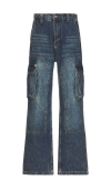 Guess Originals Denim Cargo Pant In 强力水洗