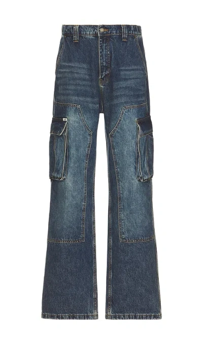 Guess Originals Denim Cargo Pant In 强力水洗