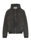 Guess Originals Denim Hoodie In Charcoal