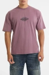 Guess Originals Globe Graphic T-shirt In Purple