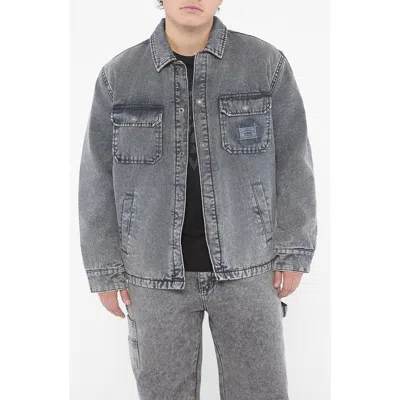 Guess Originals Go Canvas Denim Jacket In Grey Wash