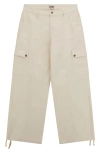 Guess Originals Go Utility Cotton Denim Cargo Pants In Concrete Mix Multi
