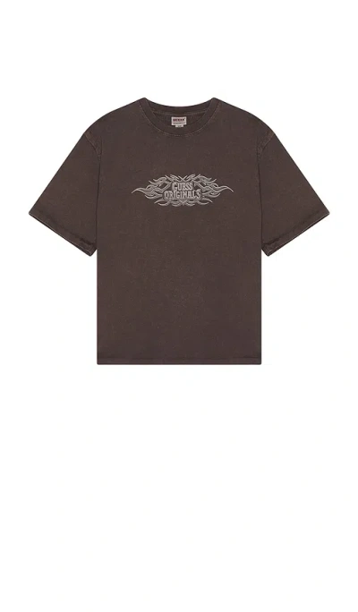 Guess Originals Heavyweight Tee In Brown