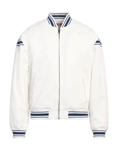 Guess Originals Man Denim Outerwear White Size L Cotton