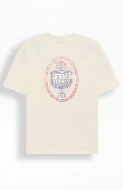 Guess Originals Men's Authentic Supply T-shirt In Off White