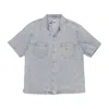 Guess Originals Men's Short Sleeve Shirt Go Herringbone Denim Shirt Go Vintage Herringbo In Go Vintage Herringbo