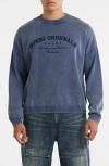 Guess Originals Originals Logo Boxy Organic Cotton Sweater In Blue