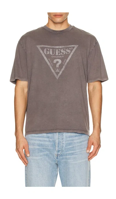 Guess Originals Vintage Triangle Tee In Gray