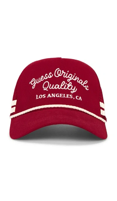 Guess Originals Vintage Trucker Hat In Orange