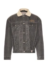 Guess Originals Washed Trucker Jacket In 混墨黑