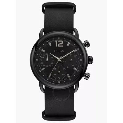 Guess Outback Quartz Silver Dial Men's Watch W1242g3 In Black