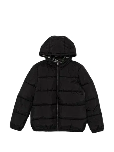 Guess Kids' Padded Hooded Jacket In Black