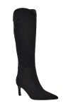Guess Womens Palisa Tall Kitten Heel Dress Boots Regular Wide Calf In Black
