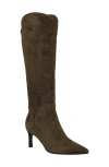 Guess Women's Palisa Wide Calf Tall Kitten Heel Dress Boots In Green