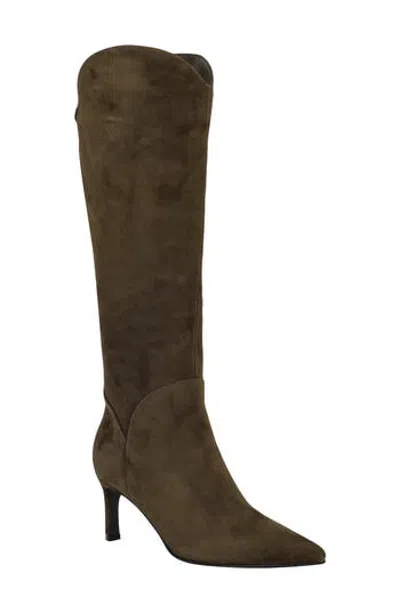 Guess Palisa Knee High Boot In Medium Green