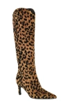 Guess Womens Palisa Tall Kitten Heel Dress Boots Regular Wide Calf In Brown