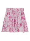 Guess Girls Palm Tree Mini Skirt In Pink