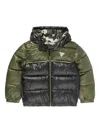 Guess Paneled Padded Jacket In Green