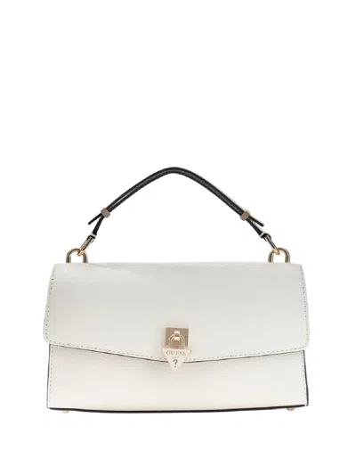 Guess Elegant Mini Handbag With Removable Handle In White