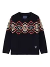 Guess Boys 7-18 Long Sleeve Sweater In Blue