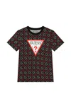 Guess Patterned T-shirt In Black