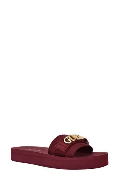 Guess Peers Slide Sandal In Black