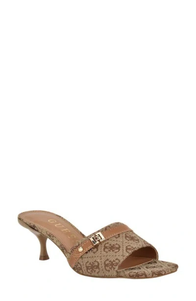 Guess Peomit Sandal In Medium Brown
